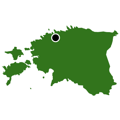 エストニア共和国無料フリーイラスト｜首都(緑)